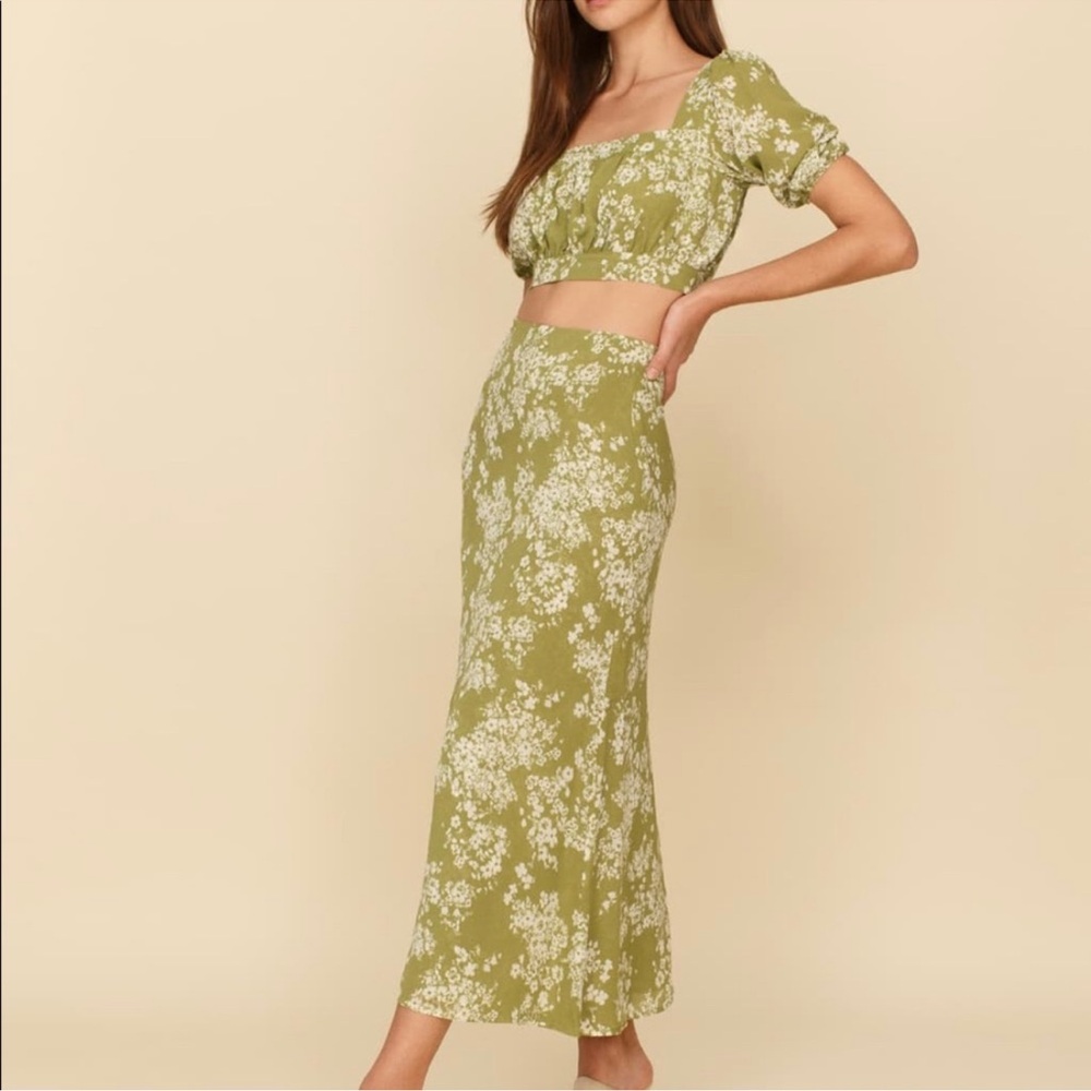 Reformation Caprice skirt set